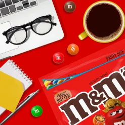 M&M's Party Size Peanut Butter Milk Chocolate Candy Pieces, 34 oz. (MMM55085)