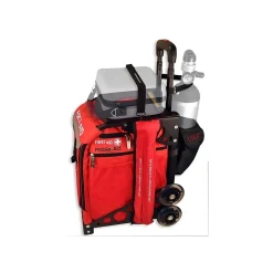 MobileAid Trauma BLS (Basic Life Suppport) EASY-ROLL Modular First Aid Station with Oxygen Tank Holder & AED Strap (31580)