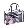 Blockbuster Blue Floral PVC/Polyester 8-Piece Tote Set, Large (A28621)<Modella Online