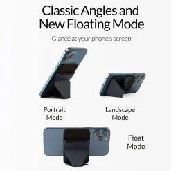 MOFT Snap-on Phone Stand and Wallet for iPhone 12 and 13 Series, Night Black (MS007M-1-BK)