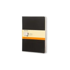 Journals|Moleskine Cahier Journal, 7.5" x 9.75", Narrow Ruled, Black, 120 Pages, 3/Pack (705014)