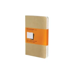 Journals|Moleskine Cahier Journal, 7.5" x 10", Wide Ruled, Kraft Brown, 120 Pages, 3/Pack (705045)