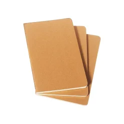 Journals|Moleskine Cahier Journal, 5" x 8.25", Narrow Ruled, , 80 Pages, 3/Pack (704987) Kraft