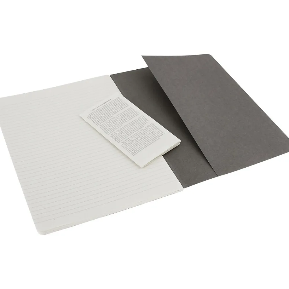 Journals|Moleskine Cahier Journal, 7-1/2" x 10", Ruled, Pebble Grey (629605)