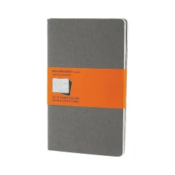 Journals|Moleskine Cahier Journal, 5" x 8.25", Narrow Ruled, Pebble Gray, 80 Pages, 3/Pack (629599)