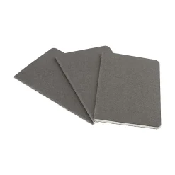 Journals|Moleskine Cahier Journal, 5" x 8.25", Narrow Ruled, Pebble Gray, 80 Pages, 3/Pack (629599)