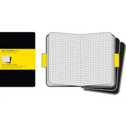 Notebooks|Moleskine Cahier Large 1-Subject Professional Notebooks, 5" x 8.25", Graph Ruled, 40 Sheets, Black (9788883704963)