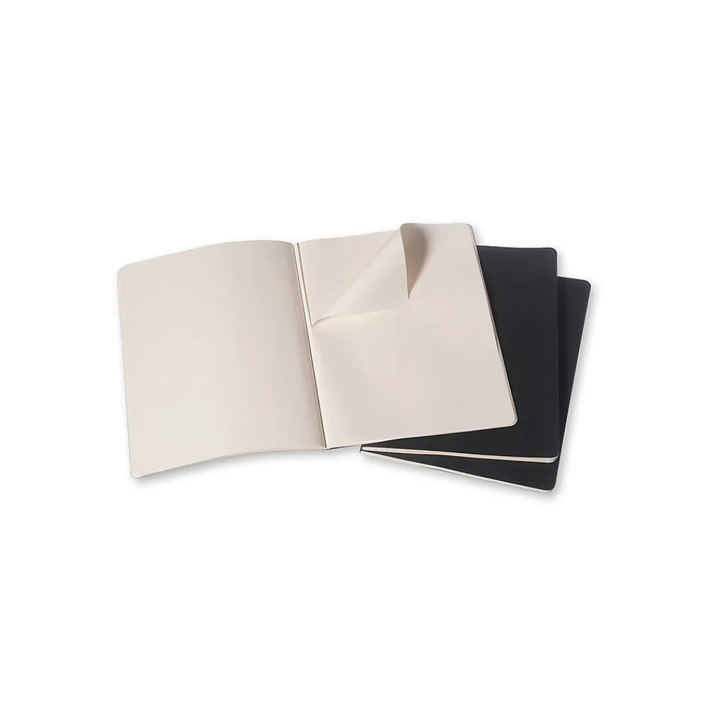 Notebooks|Moleskine Cahier 1-Subject Professional Notebooks, 7.5" x 10", Quad, 60 Sheets, Black (9788883705021)