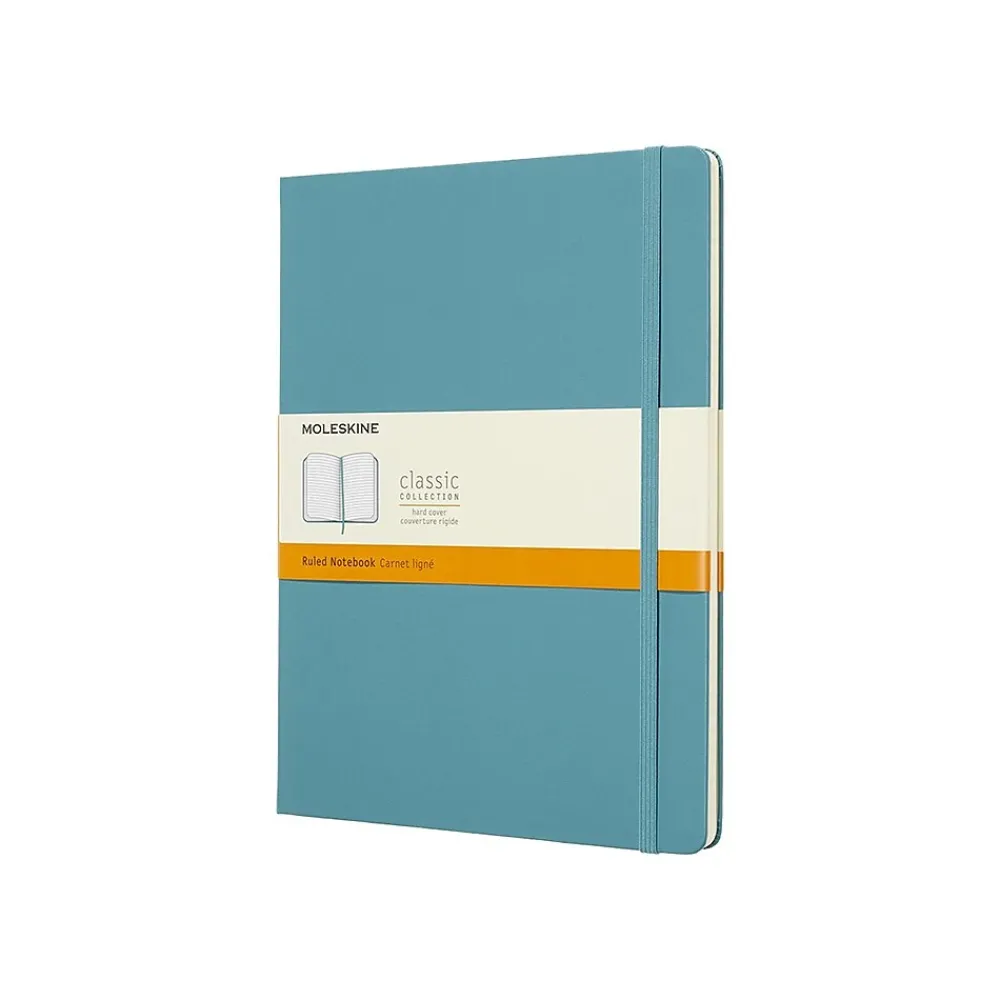 Notebooks|Moleskine Classic Extra Large Notebook, 7.5" x 9.84", Unruled, Reef Blue (8058341716076)