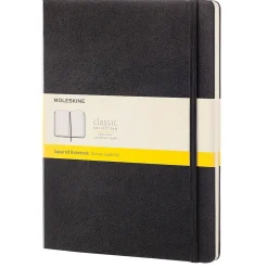 Journals|Moleskine Classic Hard Cover Notebook, 7.5" x 9.75", Black (895292XX)
