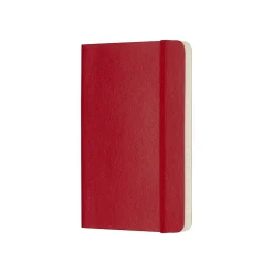 Notebooks|Moleskine Classic Notebook, Large, 5" x 8.25", College Ruled, 96 Sheets, Scarlet (930048) Red