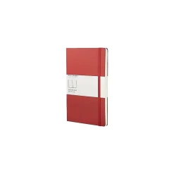 Notebooks|Moleskine Classic Notebook, Large, 5" x 8.25", College Ruled, 96 Sheets, Scarlet (930048) Red