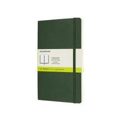 Notebooks|Moleskine Classic Pocket Notebook, 5" x 8.25", Wide Ruled, 120 Sheets, Green (629063)