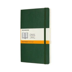 Notebooks|Moleskine Classic Pocket Notebook, 5" x 8.25", Wide Ruled, 96 Sheets, Green (600011)