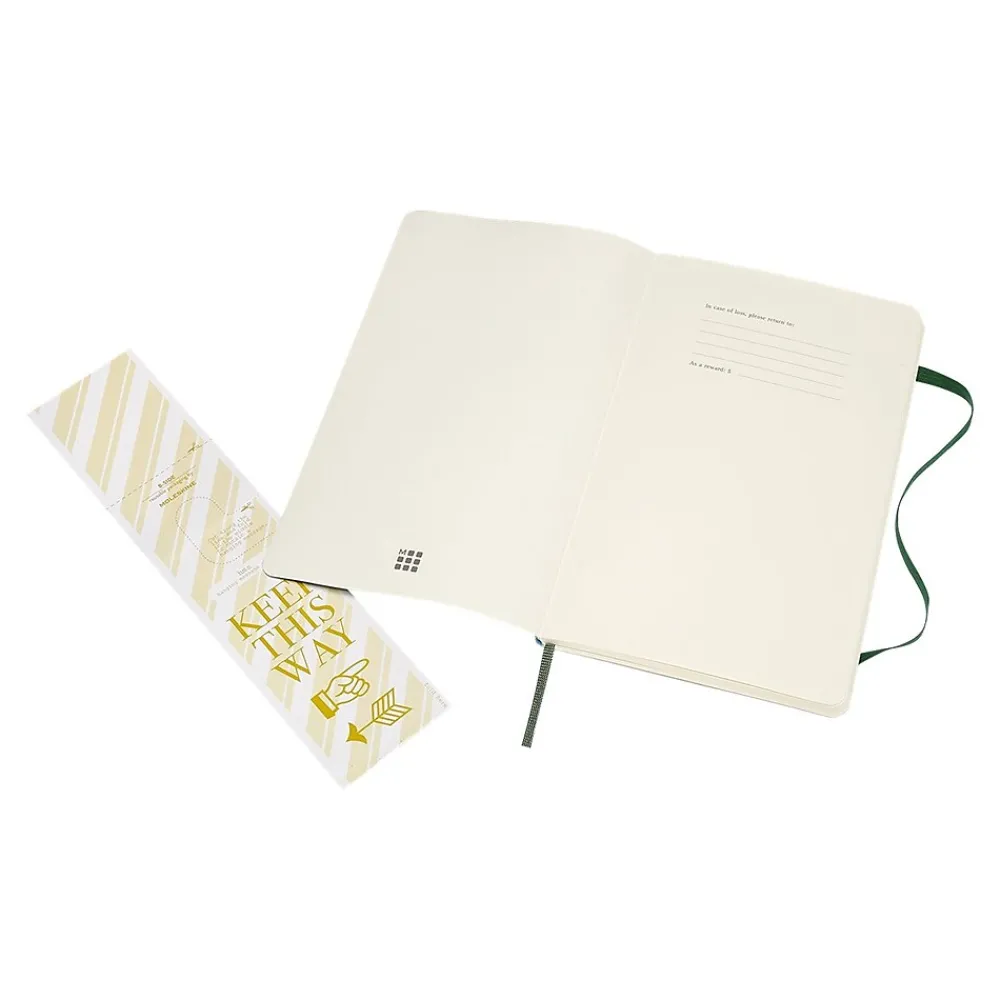 Notebooks|Moleskine Classic Pocket Notebook, 5" x 8.25", 96 Sheets, Green (600028)