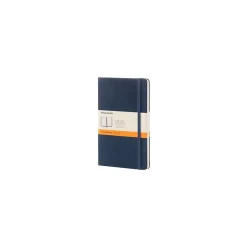 Subject Notebooks|Moleskine Classic Professional Notebooks, 5" x 8.25", Wide Ruled, 240 Sheets, Sapphire Blue (893601)