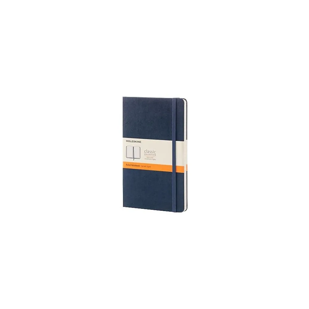 Subject Notebooks|Moleskine Classic Professional Notebooks, 5" x 8.25", Wide Ruled, 240 Sheets, Sapphire Blue (893601)
