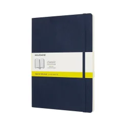 Notebooks|Moleskine Classic Professional Notebook, 7.5" x 9.75", Wide Ruled, 96 Sheets, Sapphire Blue (854771)