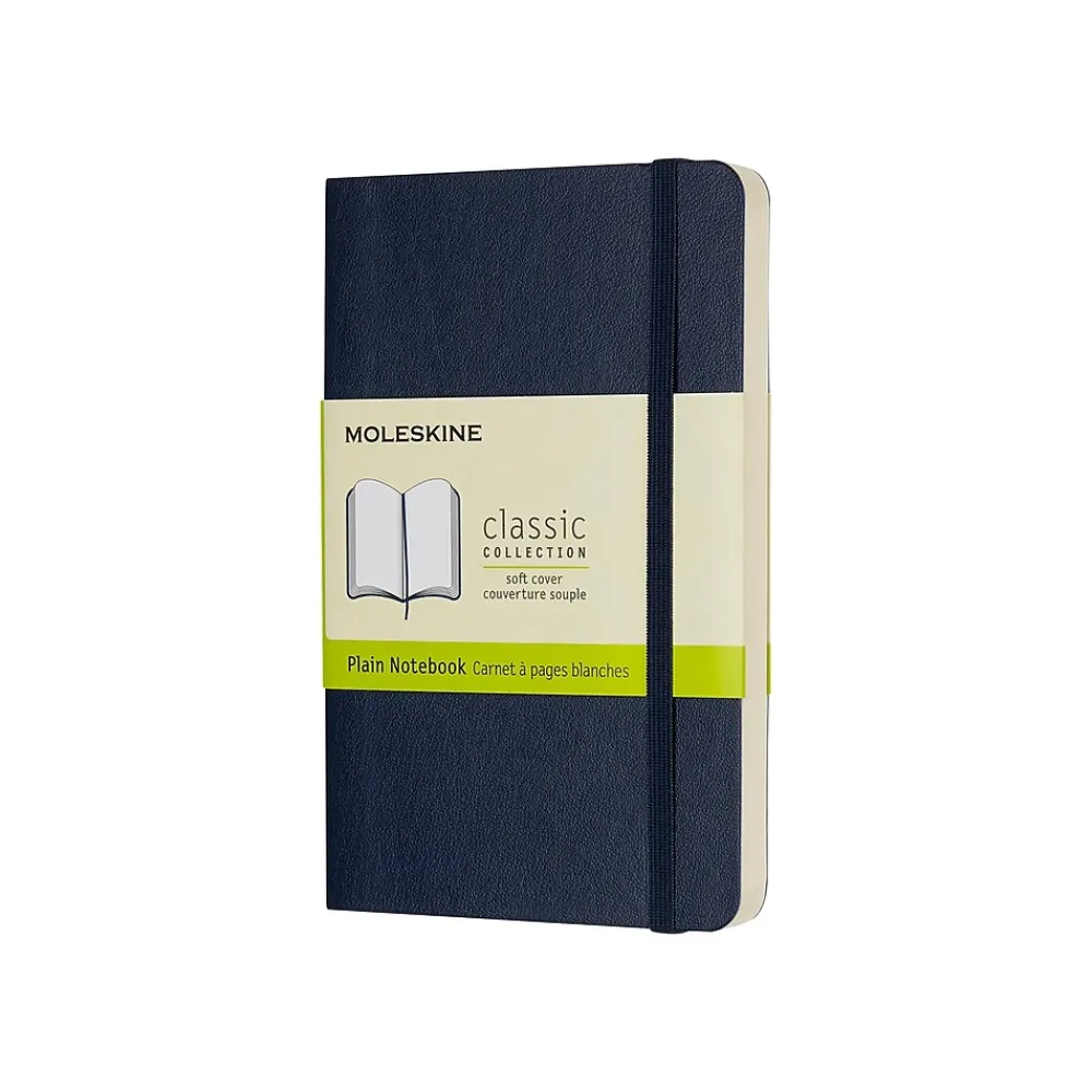 Notebooks|Moleskine Classic Professional Notebook, 3.5" x 5.5", Unruled, 96 Sheets, Sapphire Blue (854726)