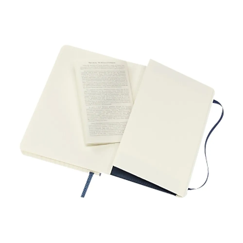 Notebooks|Moleskine Classic Professional Notebook, 3.5" x 5.5", Unruled, 96 Sheets, Sapphire Blue (854726)