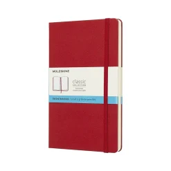 Notebooks|Moleskine Classic Professional Notebooks, 5" x 8.25", Wide Ruled, 96 Sheets, Red (854634XX)