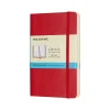 Notebooks|Moleskine Classic Professional Notebook, 3.5" x 5.5", Wide Ruled, 96 Sheets, Scarlet Red (854597)