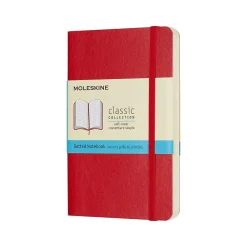Notebooks|Moleskine Classic Professional Notebook, 3.5" x 5.5", Wide Ruled, 96 Sheets, Scarlet Red (854597)