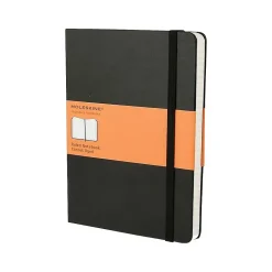 Notebooks|Moleskine Classic 1-Subject Professional Notebook, 7.5" x 10", Narrow Ruled, 96 Sheets, Black (323067)