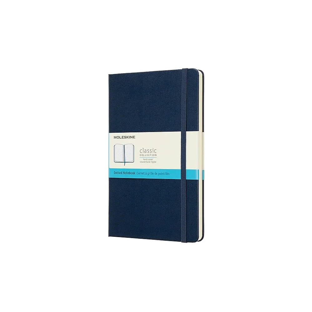 Notebooks|Moleskine Classic 1-Subject Professional Notebook, 5" x 8.25", Dotted, 240 Sheets, Blue (715437)
