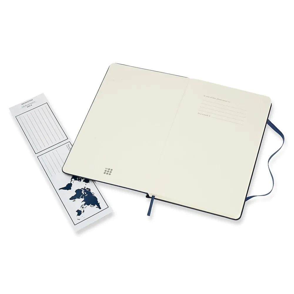 Notebooks|Moleskine Classic 1-Subject Professional Notebook, 5" x 8.25", Dotted, 240 Sheets, Blue (715437)