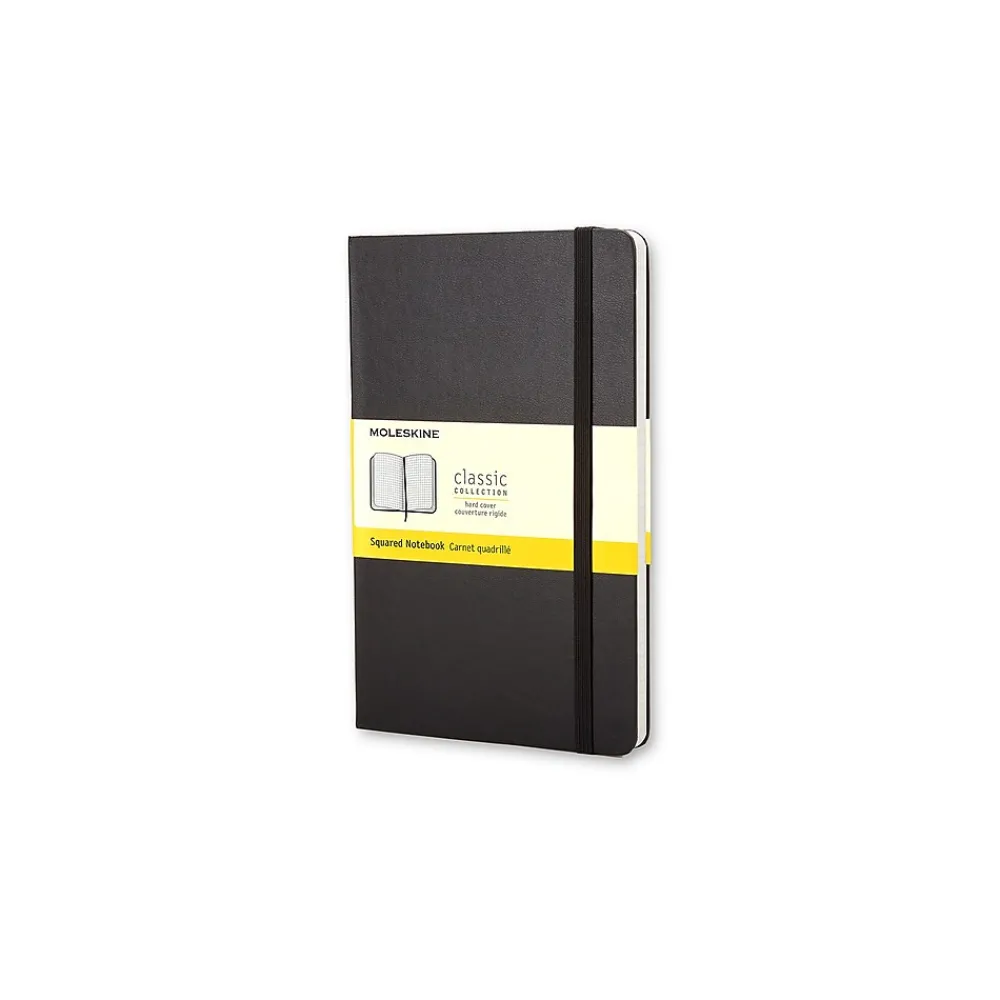 Subject Notebooks|Moleskine Classic Subject Notebooks, 3.5" x 5.5", Quad, 96 Sheets, Black (701023)