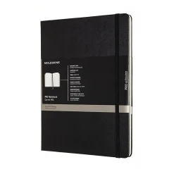 Notebooks|Moleskine Folio Professional Notebooks, 7.5" x 9.75", College Ruled, 96 Sheets, Black (620800)
