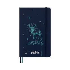 Journals|Moleskine Harry Potter Expecto Patronum Limited Edition Notebook, 5" x 8.25", Narrow-Ruled, Blue/Teal (LEHP23QP060)