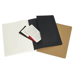 Subject Notebooks|Moleskine Subject Cahier Subject Notebooks, 7.5" x 9.75", Wide Ruled, 80 Sheets, Assorted Colors, 2/Pack (8058647620282)