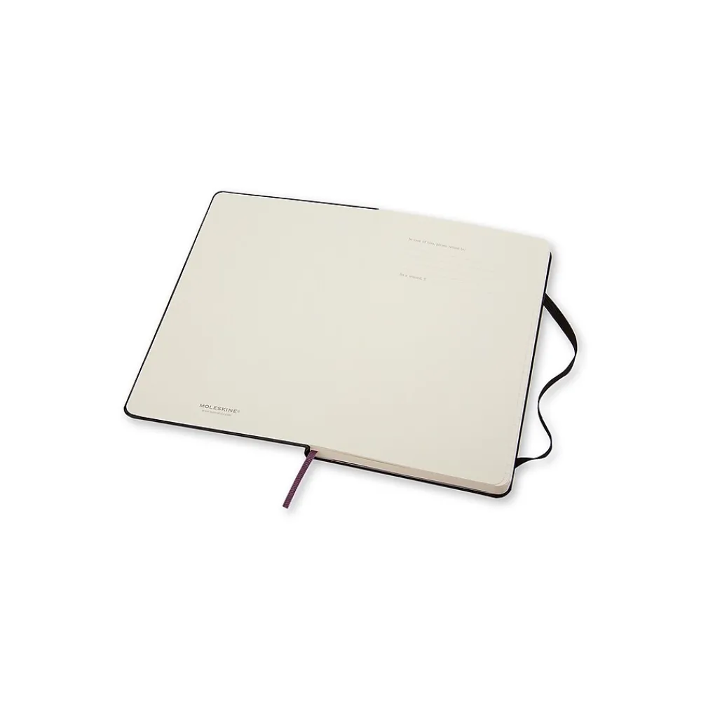 Notebooks|Moleskine 1-Subject Professional Notebook, 3.5" x 5.5", Narrow Ruled, 96 Sheets, Black (701009)