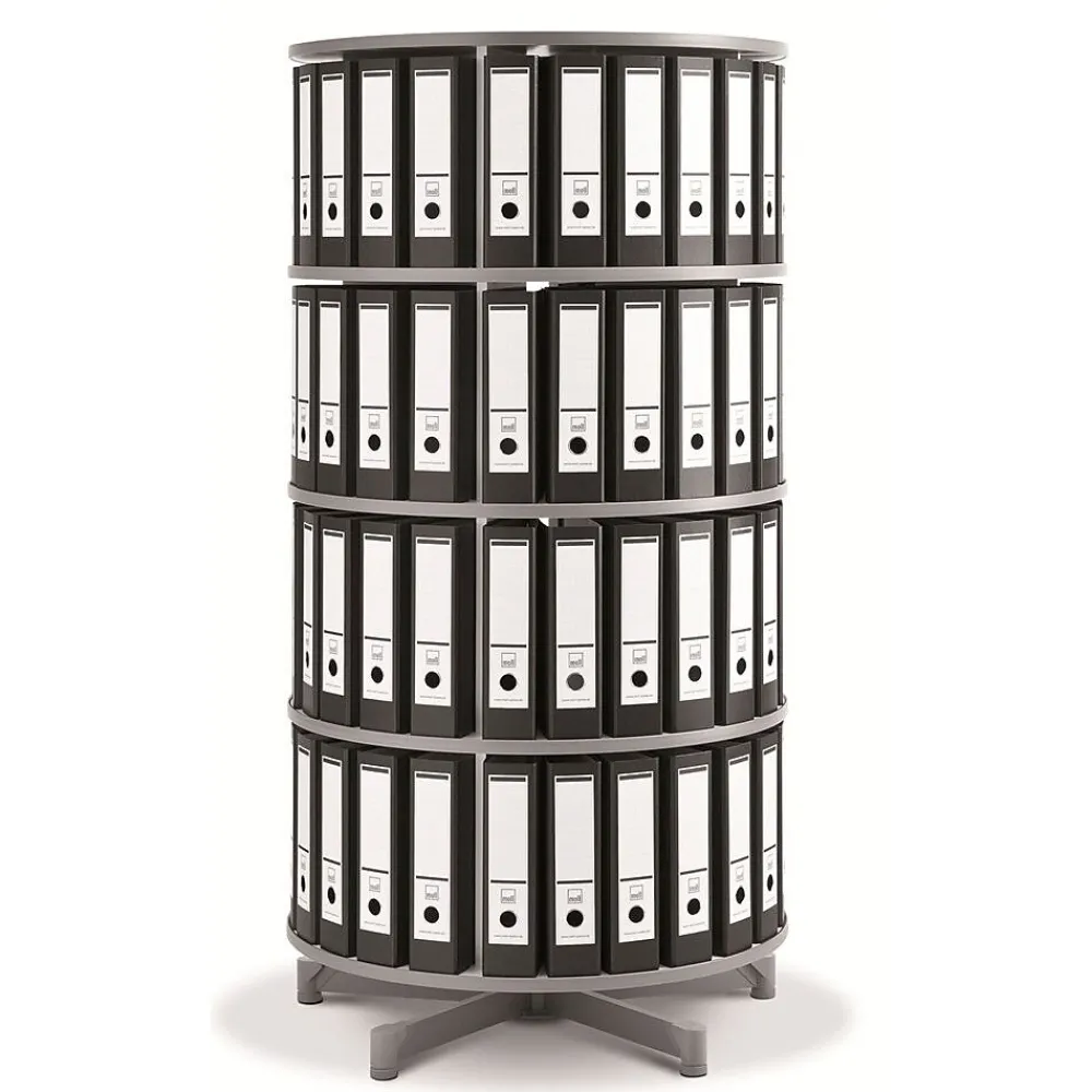 File Cabinets*Moll ® Rotary Four Tier Spin & File Binder Storage Carousel, White