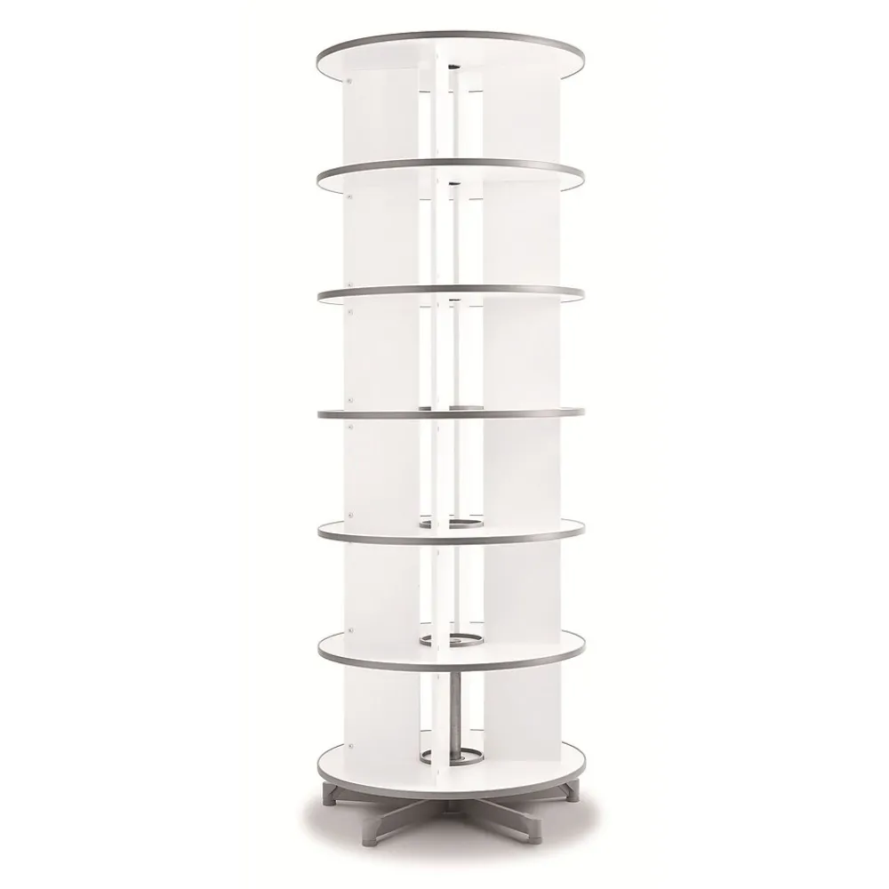 File Cabinets*Moll Rotary 6-Tier Spin & File Binder Storage Carousel, White (TURN6)