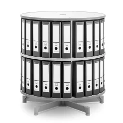 File Cabinets*Moll ® Rotary Two Tier Spin & File Binder Storage Carousel, White