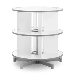File Cabinets*Moll ® Rotary Two Tier Spin & File Binder Storage Carousel, White