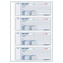 Accounting & Record Journals*Rediform Money Receipt Forms, Carbonless, 3 Part, Hard Cover, 2-3/4