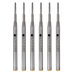 Pens|Monteverde ® Medium Ballpoint Refill For Montblanc Ballpoint Pens, 6/Pack, Orange