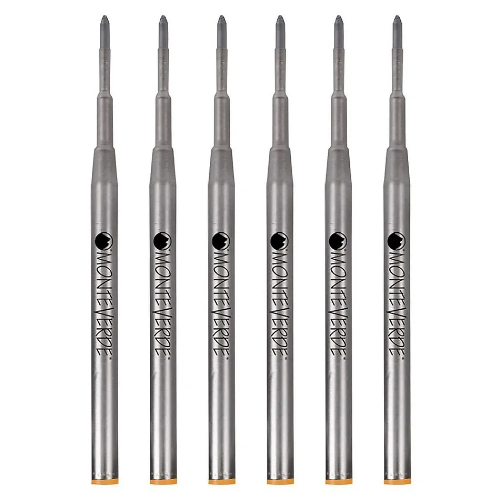 Pens|Monteverde ® Medium Ballpoint Refill For Montblanc Ballpoint Pens, 6/Pack, Orange