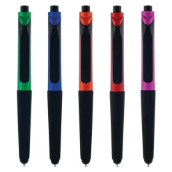 Pens|Monteverde One Touch Ballpoint Pen with Front Stylus, Assorted Colors, 12 pack (MV36170)