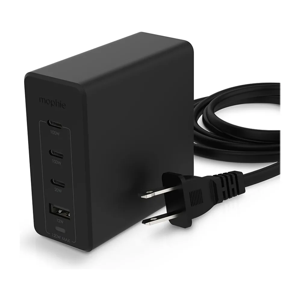 Speedport 120 4-Port GaN Fast Charger, Black (409909308)<Mophie New
