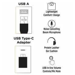 Sale Morpheus 360 Connect USB-A Mono Computer Headset, Unified Communcations Certified, Black (HS5200MU)