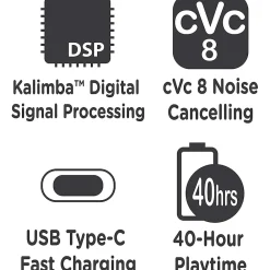 Eclipse 360 ANC Wireless Over Ear Headphones, Black (HP9250B)<Morpheus 360 Clearance