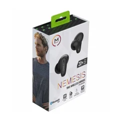 Nemesis Wireless Earbuds, Bluetooth, Black (TW1800B)<Morpheus 360 Outlet