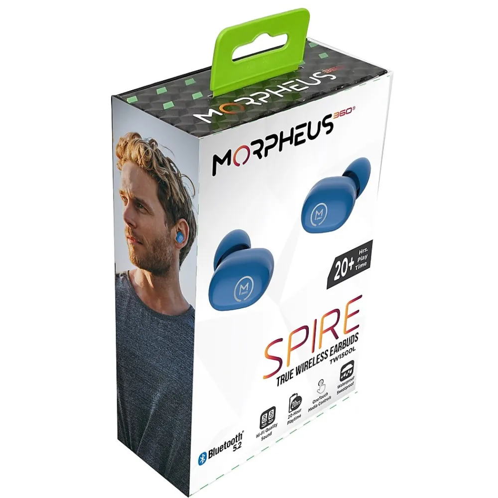Spire Wireless Earbuds, Bluetooth, Island Blue (TW1500L)<Morpheus 360 Clearance