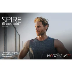 Spire Wireless Earbuds, Bluetooth, Slate Gray (TW1500G)<Morpheus 360 Clearance