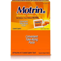 IB Ibuprofen Tablets, 200 mg, 2 Tablets/Packet, 50 Packets/Box (447419)<Motrin Sale